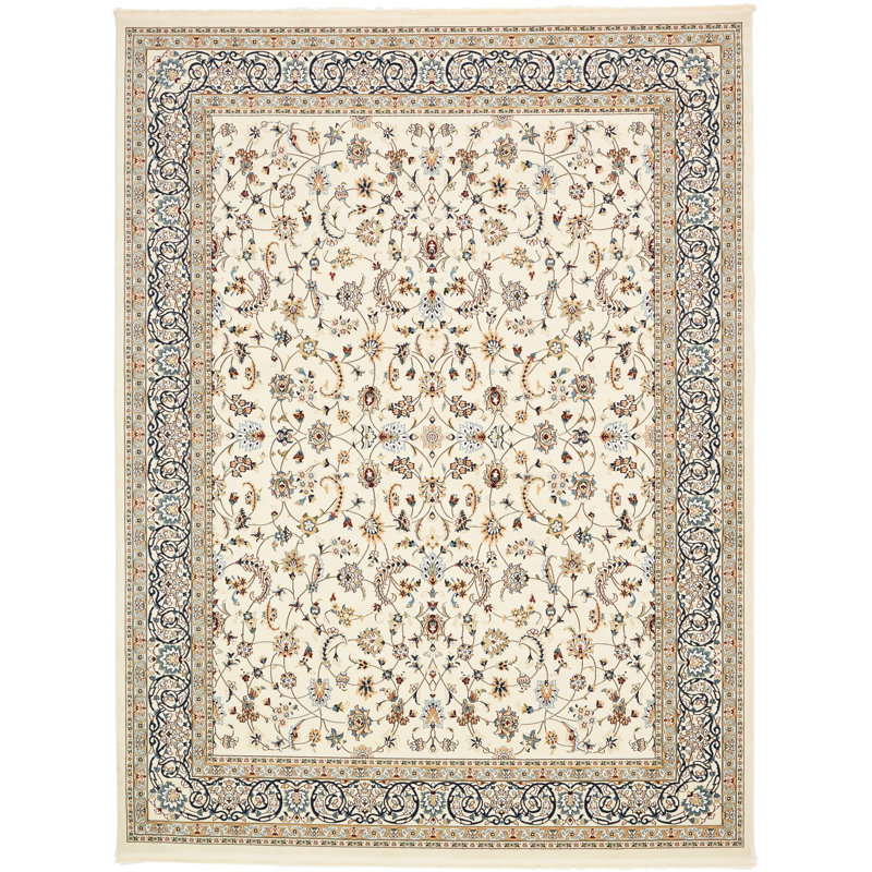 Jackson Oriental Indoor Rug, Rectangle 10' x 13', Ivory/Blue