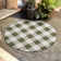 Tereon Checkered Machine Made Power Loom Polypropylene Plastic Indoor/Outdoor Area Rug in Green