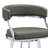 Dehn Modern Swivel Counter or Bar Height Barstool with Open Back and Footrest in Metal and Faux Leather-94331458-94331459-88365924