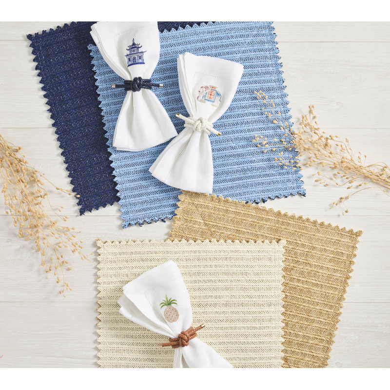 Rope Knot Napkin Ring, Navy