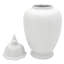 24" Antique White Ridged Temple Jar