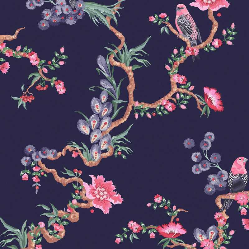 Cath Kidston 304.8m x1.3208m Matte Wallpaper Roll, Navy