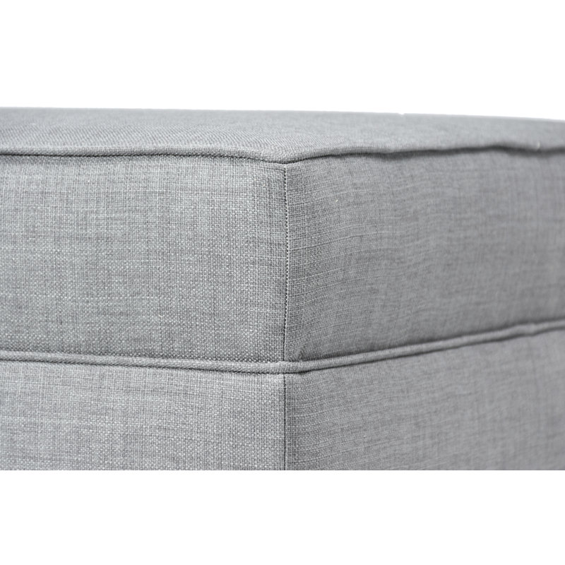 Repose-pieds carré avec rangement Kwong, Gris