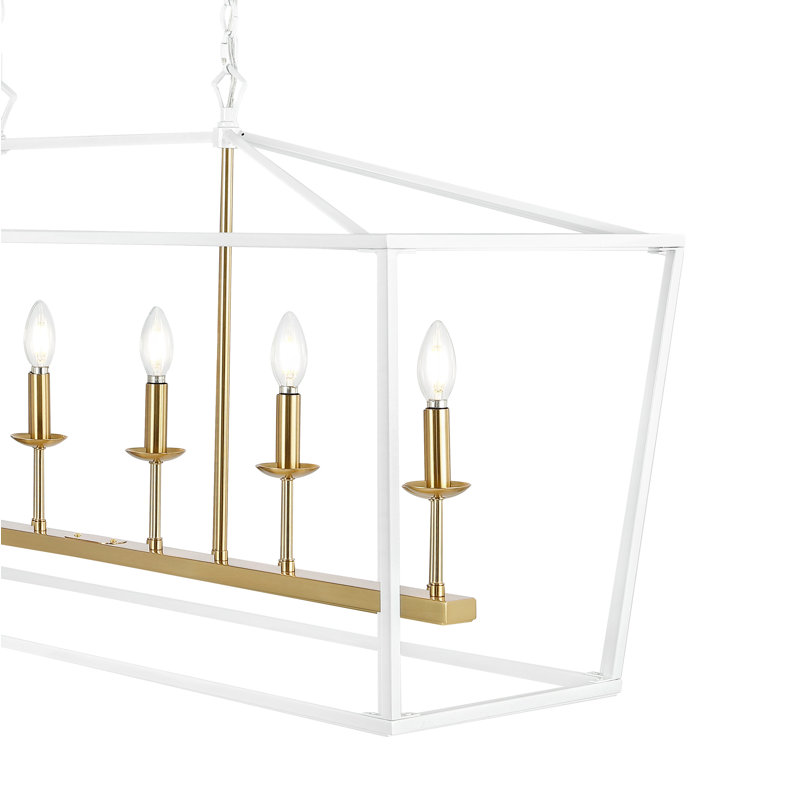 Joree 6 - Light Pendant, White/Brass Gold