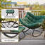 Fauteuil à bascule vert clair avec repose-pieds, fauteuil en osier résistant aux intempéries et coussins-1787604444