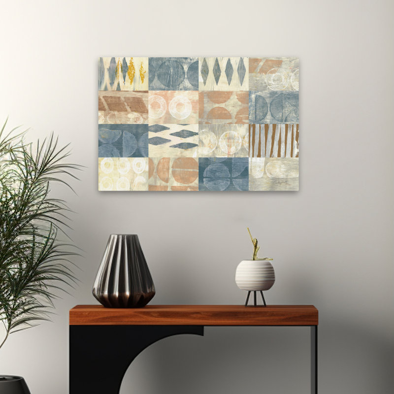 Art abstrait et blocs abstraits, H 16 po x l 24 po