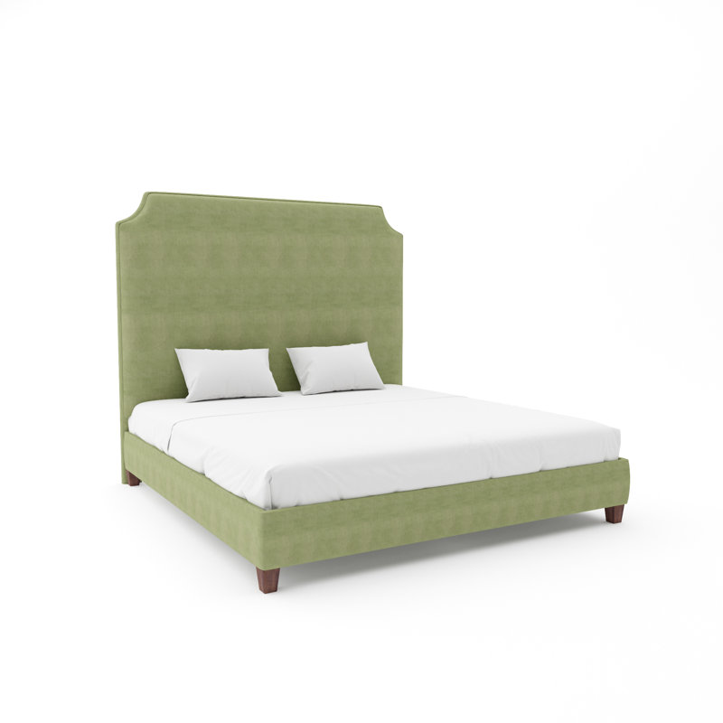 Caldwell Custom Upholstered Bed with 9" Rails, Queen, Espresso, Maestro Ultra Performance Latte