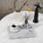 Guein Rectangle Natural Marble Tray,Bianco Carrara