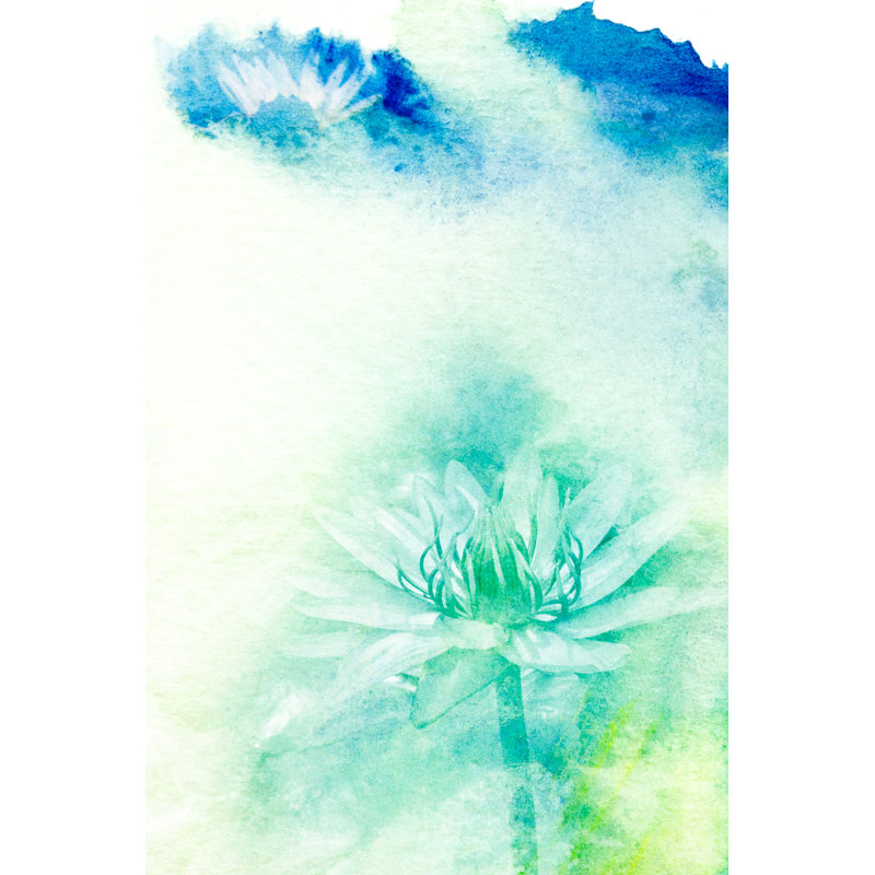 Flower Watercolour Illustration - Wrapped Canvas Painting, 30cm H x 46cm W