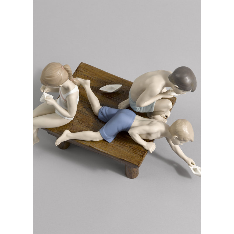 Paper Boats Children Figurine