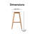 Abacus Backless Kitchen Counter Height Bar Stool