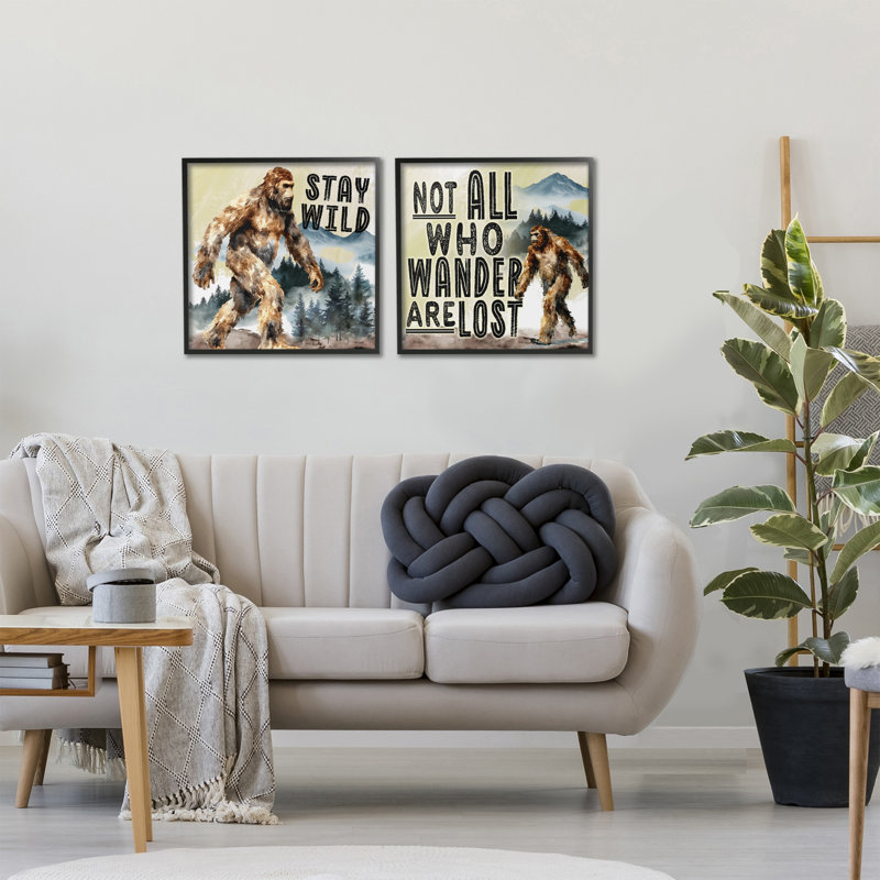 "Woodland Mythical Creature", ensemble de 2 impressions sur toile encadrées, design par Nicole DeCamp, H 17 po x l 34 po