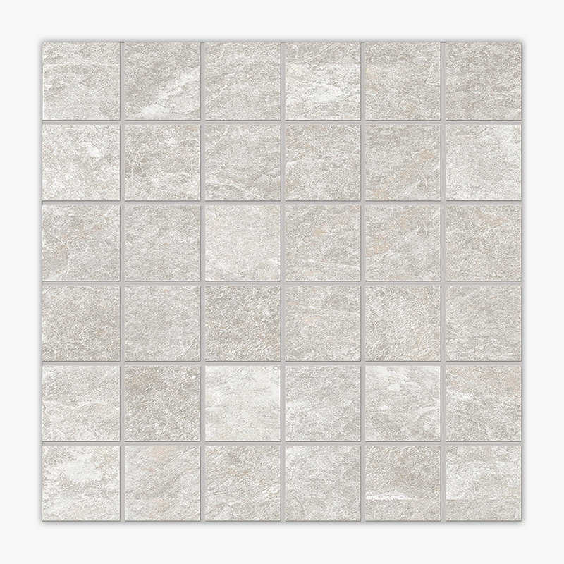 Rosetta Pearl Matte 2x2 Square Porcelain Mosaic, Cream