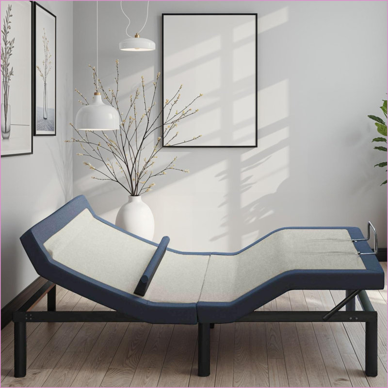 Twin XL Adjustable Bed Base with Head/Foot Tilt, Lumbar Adjustment, 3-Level Massage, USB Ports &amp; LED Light for Bedroom