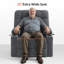 Fauteuil inclinable électrique de 26 po de largeur avec siège chauffant à deux positions, position infinie, revêtement en tissu-923505054