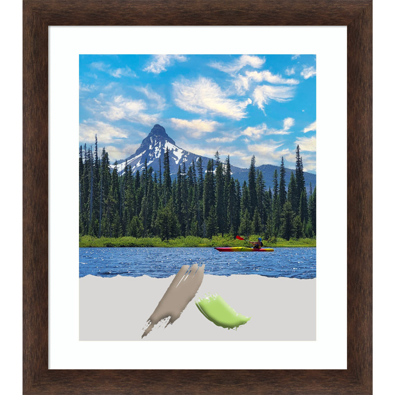Asean Brown Wood Picture Frame with Mat, 20" x 24"