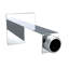 Bras de douche carré en métal 4 po, chrome