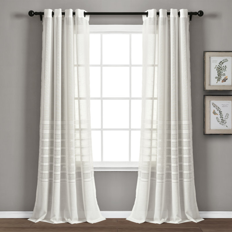 Westerman Sheer Curtain Pair, White
