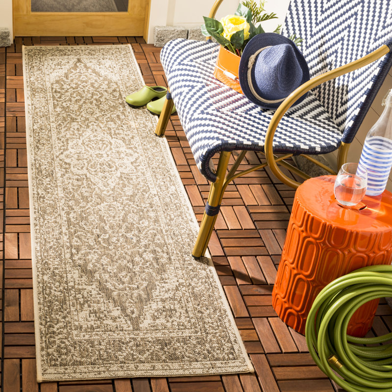 Tapis oriental beige / crème Danya, Tapis de couloir 2 pi 2 po x 10 pi