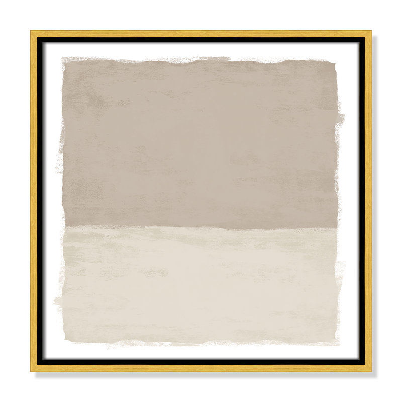«Silent Sands I» par Natalie Carpentieri, H 17,5 po x l 17,5 po, Doré