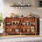 57" Farmhouse Sideboard Buffet - Shutter Door Storage Cabinet-1353664026