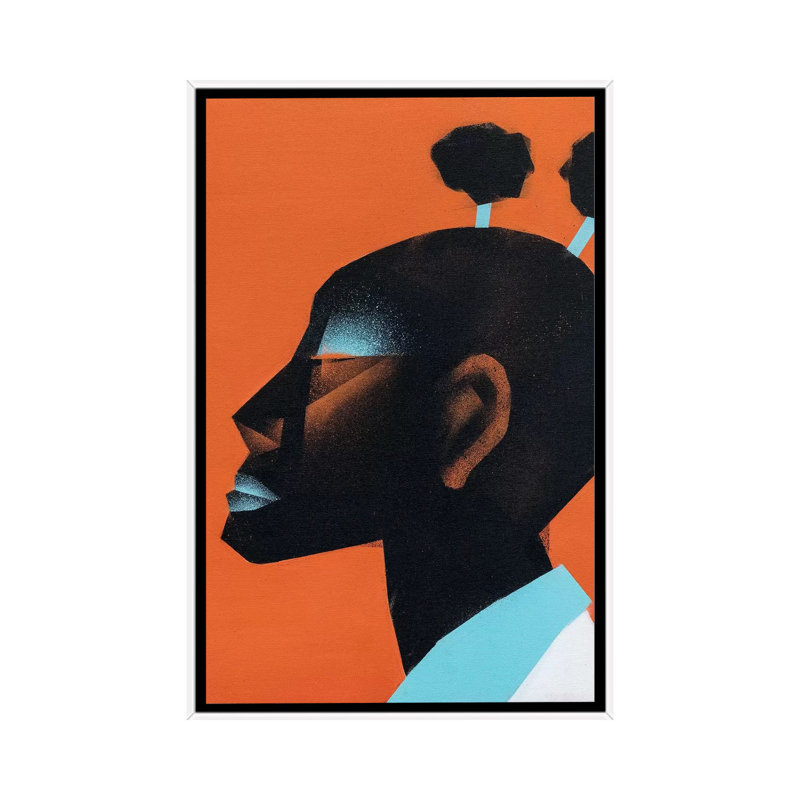Cabeca II by VCalvento - Print on Canvas, 101.6 cm H x 66.04 cm W, White Framed