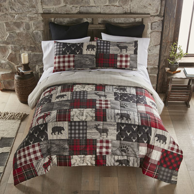 Timber Microfiber Reversible Comforter Set