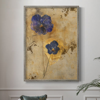 Reproduction encadrée FLORAL Series XXXIV - bois massif