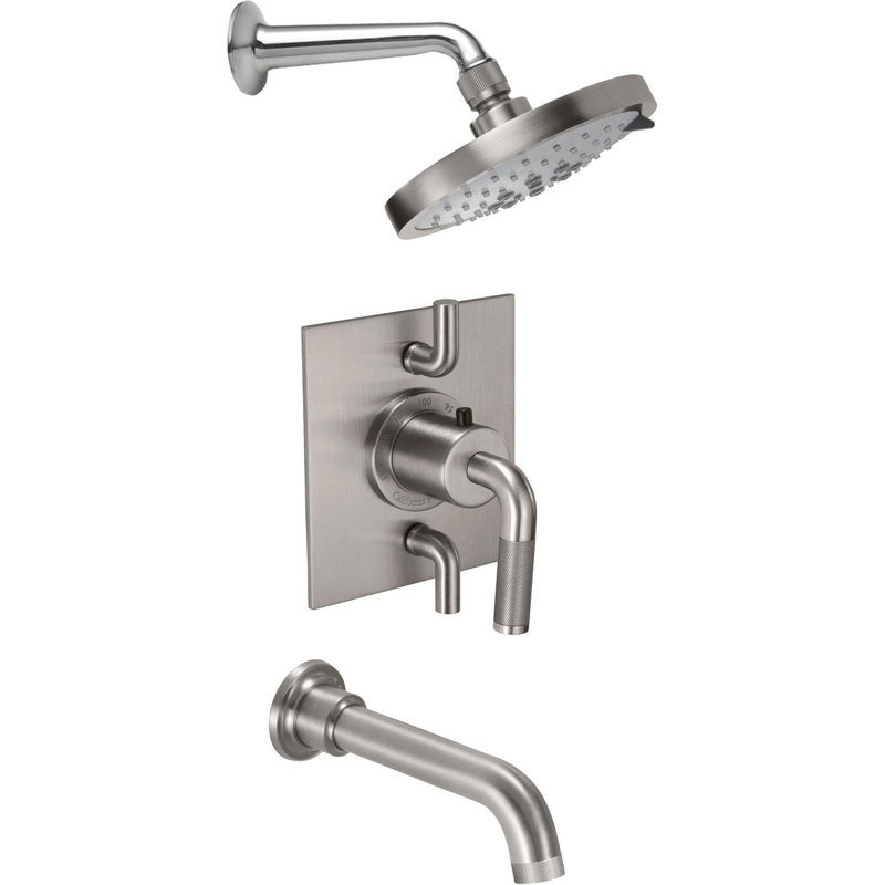Descanso 2.5 GPM Tub & Shower Faucet, Satin Nickel