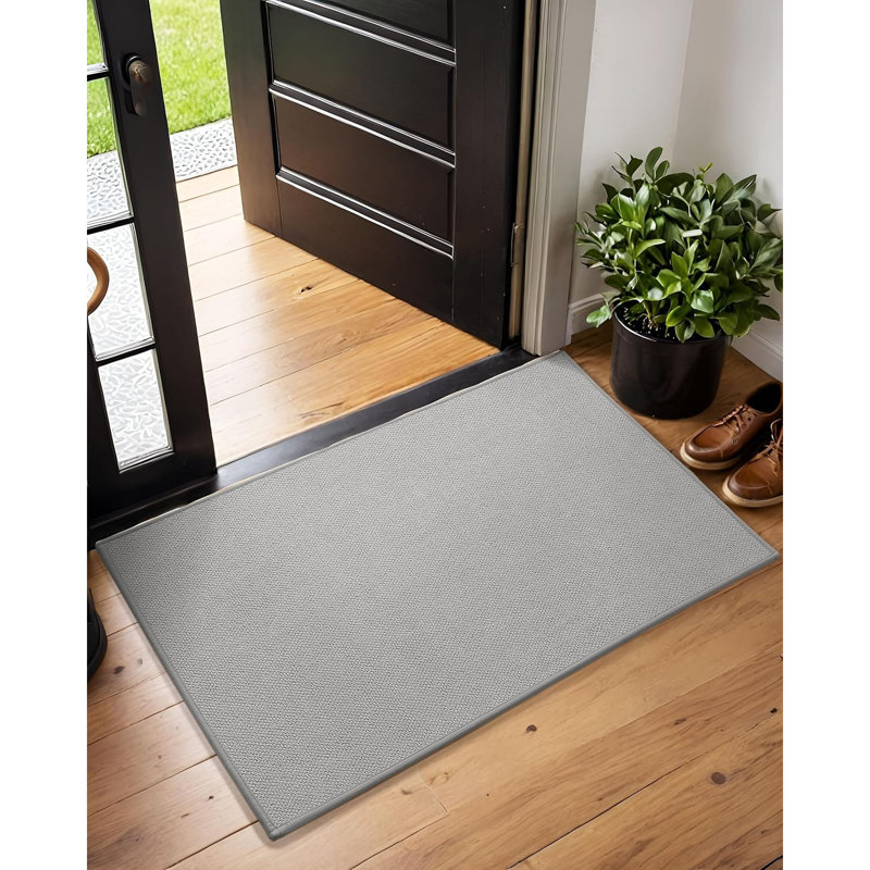 Non-Slip Mother's Day Indoor Doormat, 81cm W x 122cm L, Light Gray
