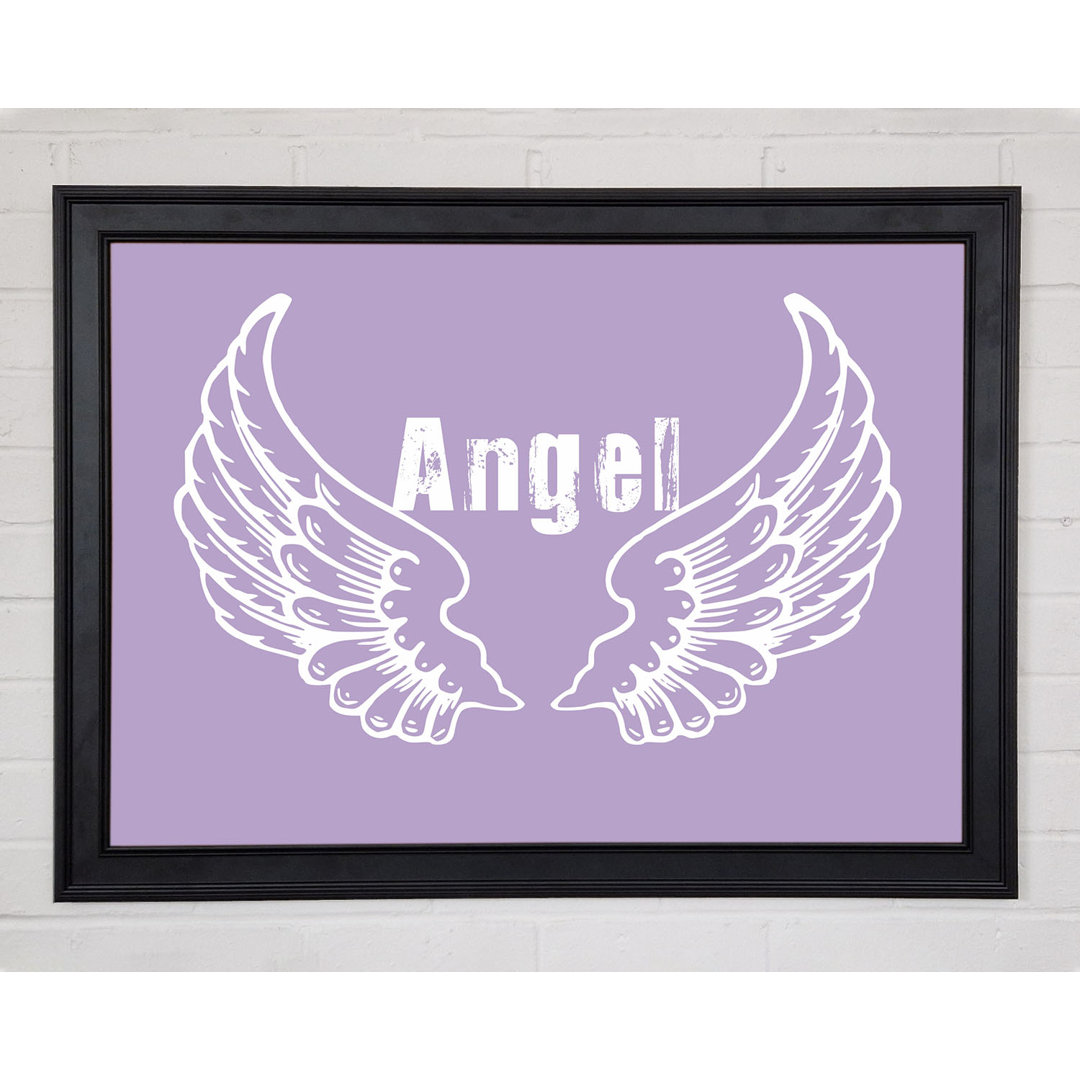 Angel Wings 2 Flieder Gerahmter Druck 10165