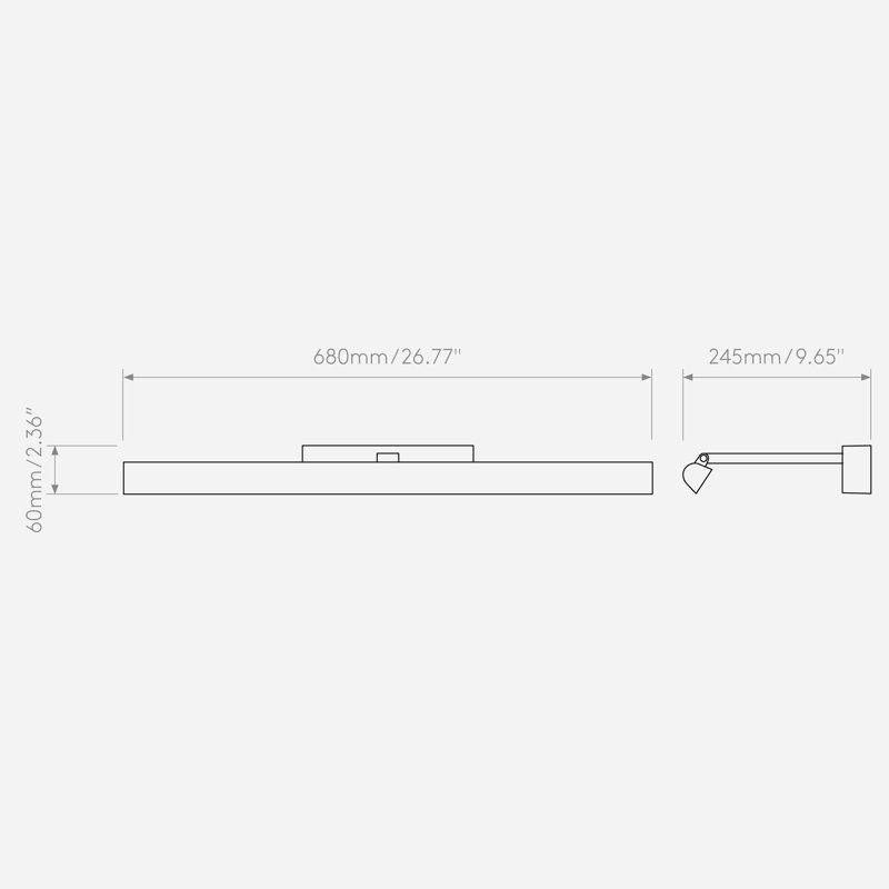 Renoir, 2.36" H x 26.77" W x 9.65" D, Matt Brushed Brass, 774 Lumens