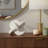 Sculptural Marble Decorative Object with Interlocking Design for Living Room Decor - Modern Home Accent for Coffee Table, or Home Decoration - White-946809307