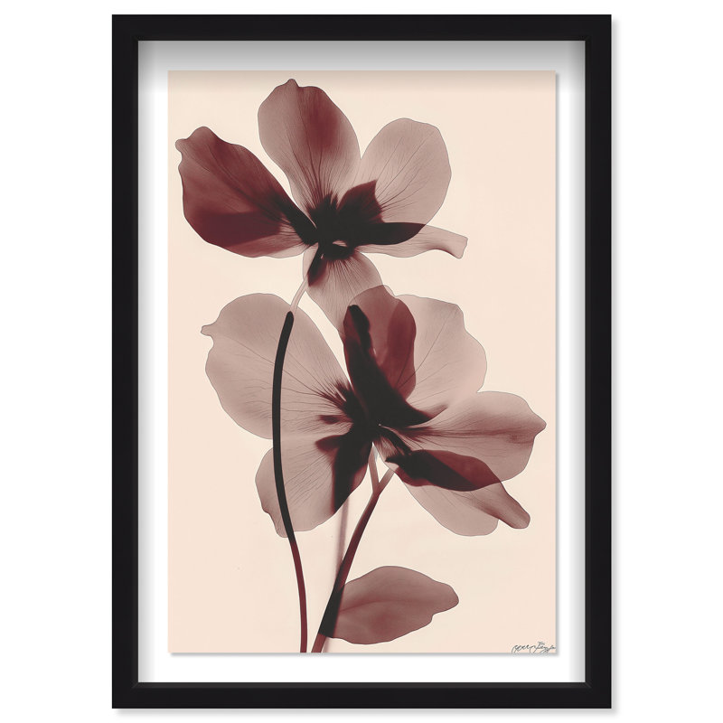 Crimson Coastline I Shadowbox Abstract Print by Oliver Gal, Black Frame, 10 x 15, 25.5"H x 17.5"W, Black Frame