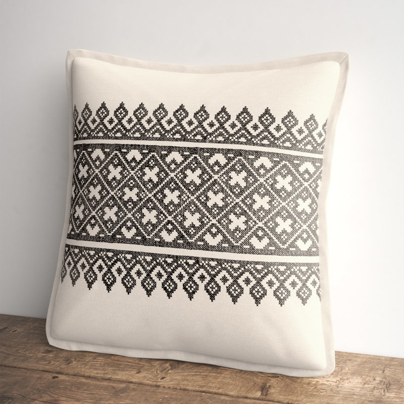 Coussin Pentas, 22 po x 22 po, Moutarde / kaki, Polyester / Bourre en polyester