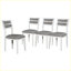 Ensemble de salle à manger 6 pièces de style classique et traditionnel avec 4 chaises rembourrées et un banc-556771363-556771367-556771366