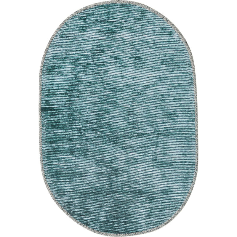 Ikhasa Chenille Abstract Indoor Rug, Oval 2' x 3'