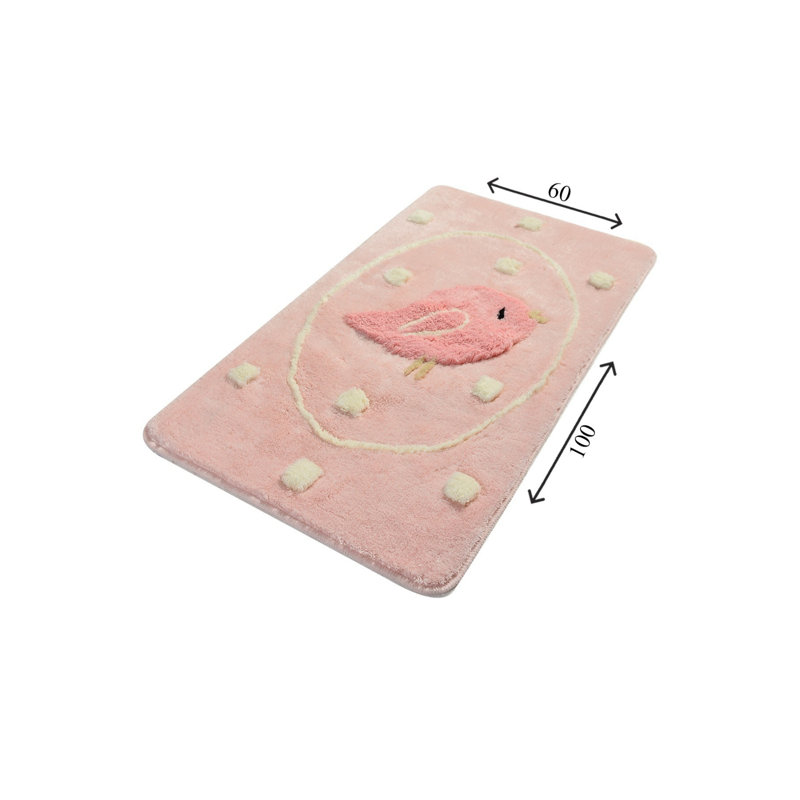 Tapis pour salle de bain Harti, Rose