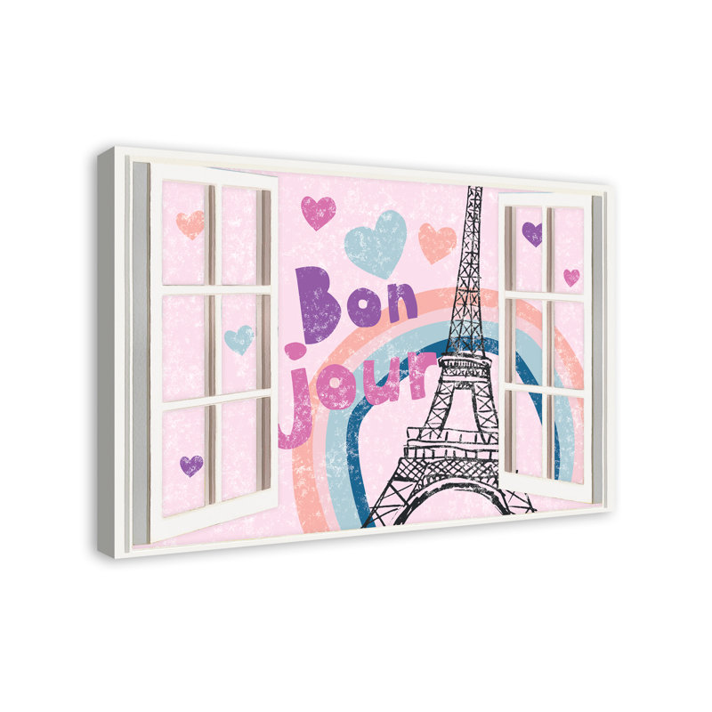 Art sur toile Bonjour, H 24 po x l 36 po x P 1,25 po