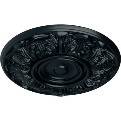 Endurathane Whitman Ceiling Medallion, 13"OD x 1 3/8"P (For Canopies up to 3 3/4"), Hand-Painted Night Shade Finish