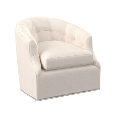 Calvert Sunbrella® Boucle Swivel Tufted Barrel Chair