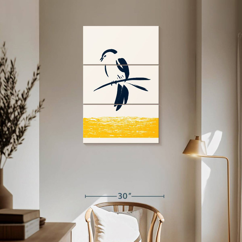Oiseau chanteur Brampt, H 57 po x l 36 po