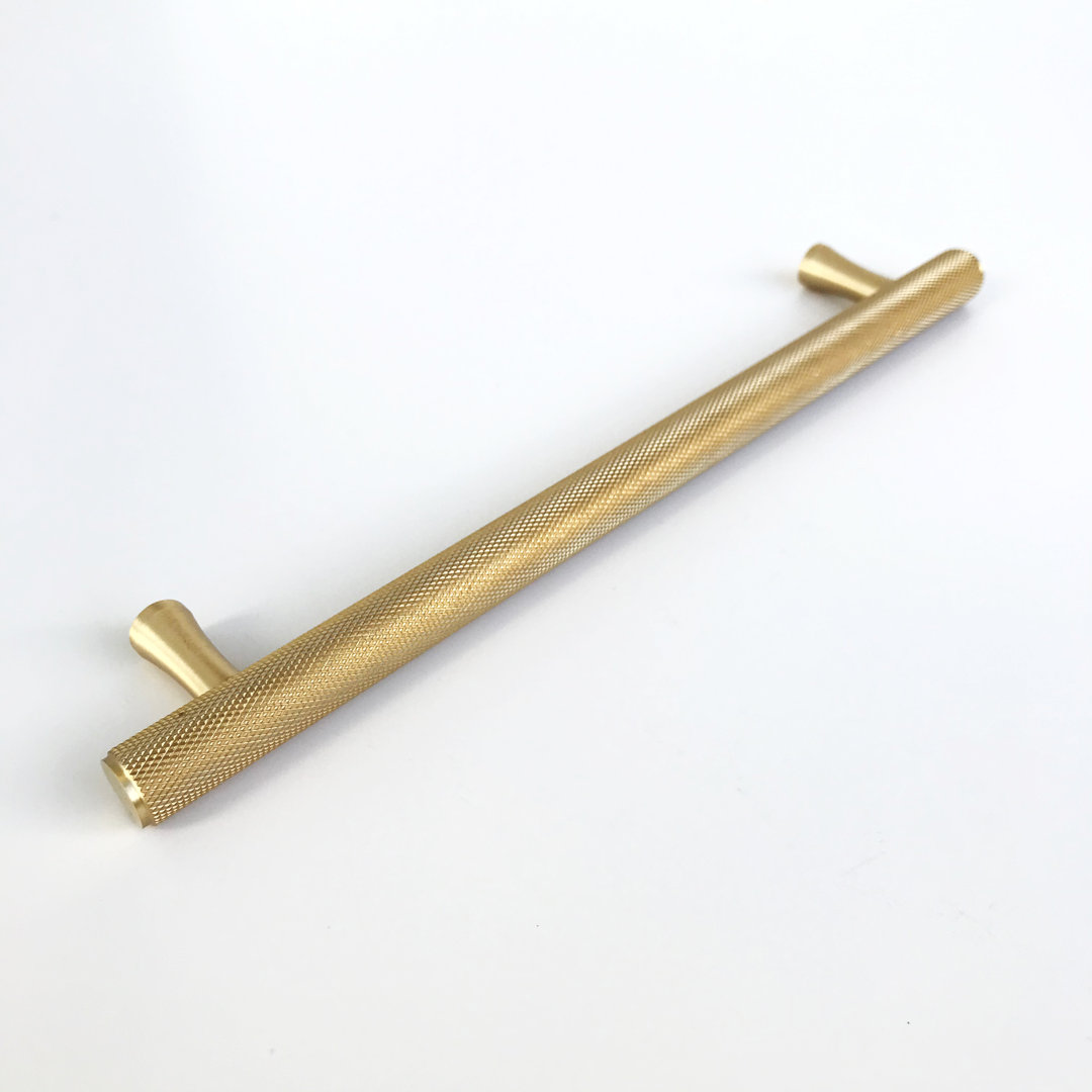 Texture 6-5/16" Center to Center Solid Brass Cabinet Handle Forge Hardware Studio 