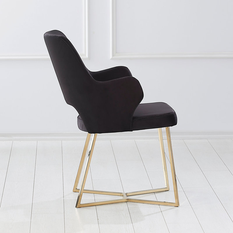Fauteuil en tissu noir