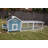 103" Garden Window Wooden Chicken Coop Rabbit Hutch Cage With Run And Nesting Box
