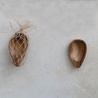 Almond Shaped Acacia Wood Trays