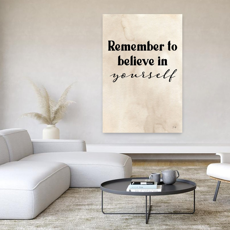 «Believe In Yourself», art contemporain abstrait, H 60 po x l 40 po