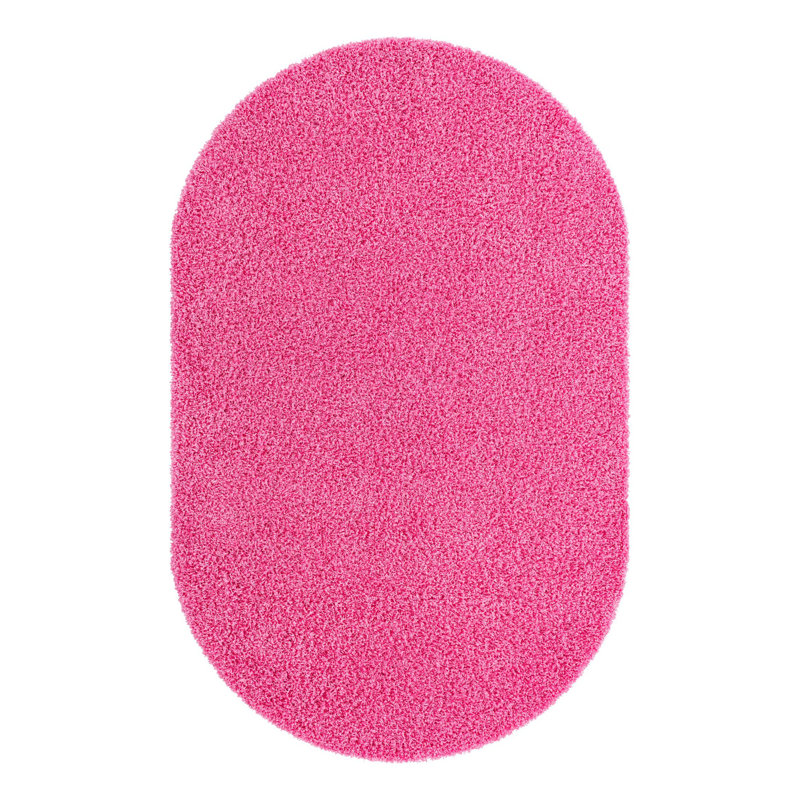 Angeline Indoor Rug, Oval 5'3" x 8', Taffy Pink