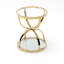 Table d'appoint 2 niveaux en verre en forme d'anneau-1237736704
