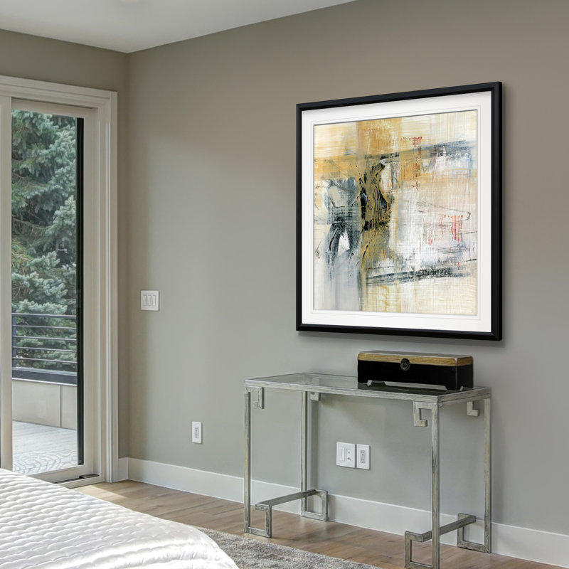 'Reflections II' Oil Painting Print, 23" H x 23" W x 1.5" D, Black Frame